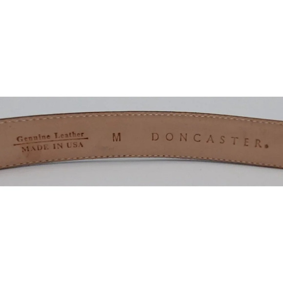 Doncaster Women\'s Med Brown Croc Inlay Faux Alligator Embossed Leather  Belt USA main image 6